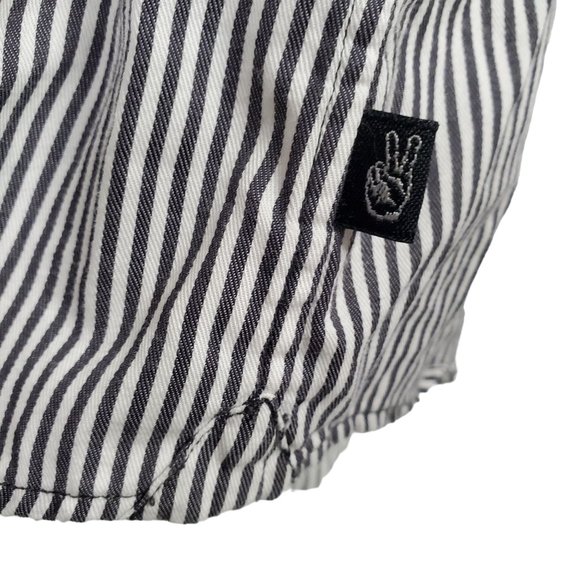 John Varvatos Mens Size XL Shirt Stripe Long Sleeve Back Darts Cotton Gray White - Picture 3 of 10